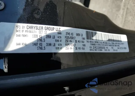 2013 Chrysler Town & Country Touring L из США, поврежденный, VIN 2C4RC1CG0DR583596